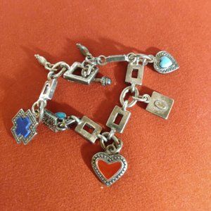 Gun metal charm bracelet